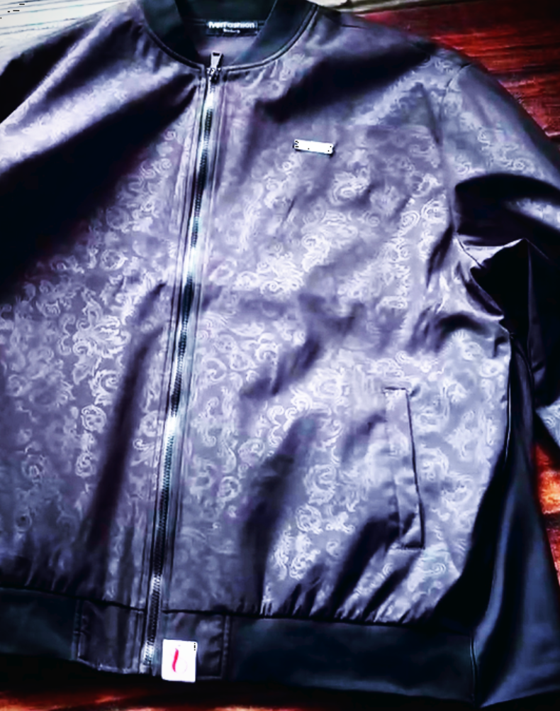 NEW Black Accessible Floral Bomber.