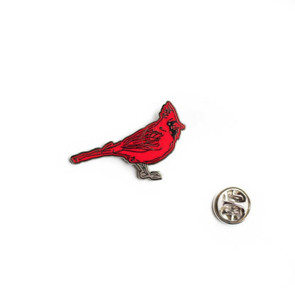Red Cardinal 'Never Give Up' Pin