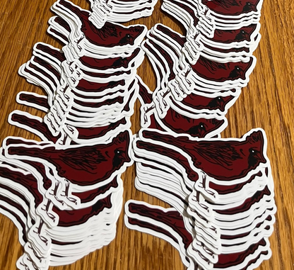 Cardinal Vinyl Decal - 10 Pin Bundle - Free Shipping