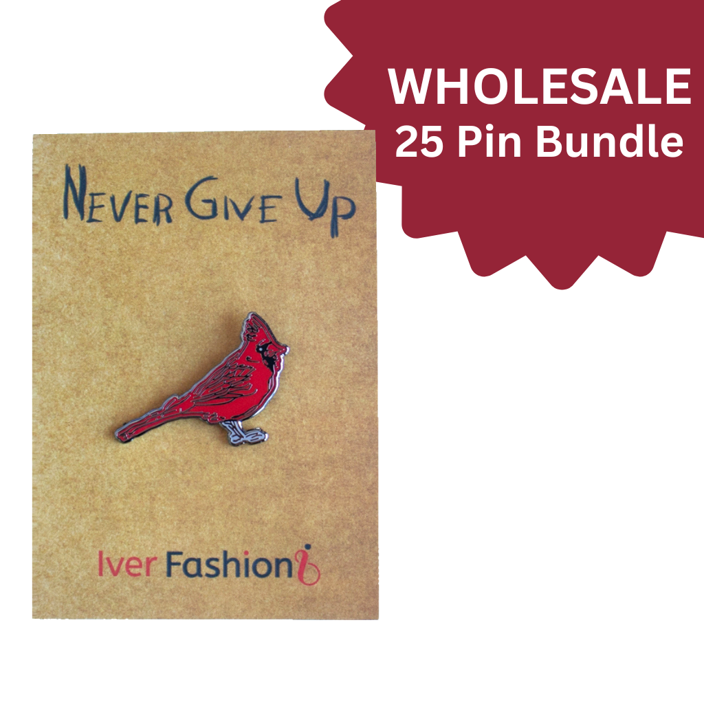 Red Cardinal Pin - Wholesale Bundle - 25 Pins