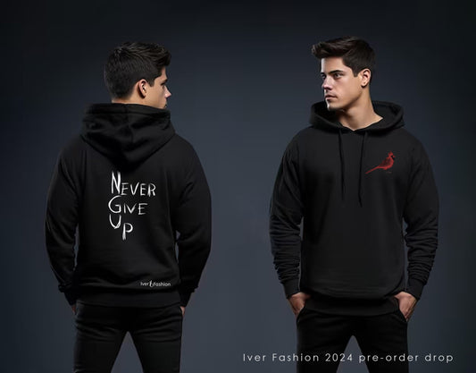 NEW 2024 (Pre-Sale) Cardinal "Never Give Up" Hoodie - Black Unisex