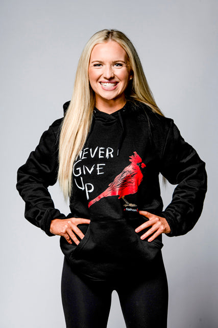 The NEVER GIVE UP Monashee Pullover Hoody: Artistry Meets Comfort