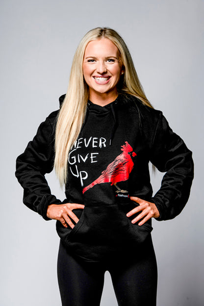 The NEVER GIVE UP Monashee Pullover Hoody: Artistry Meets Comfort
