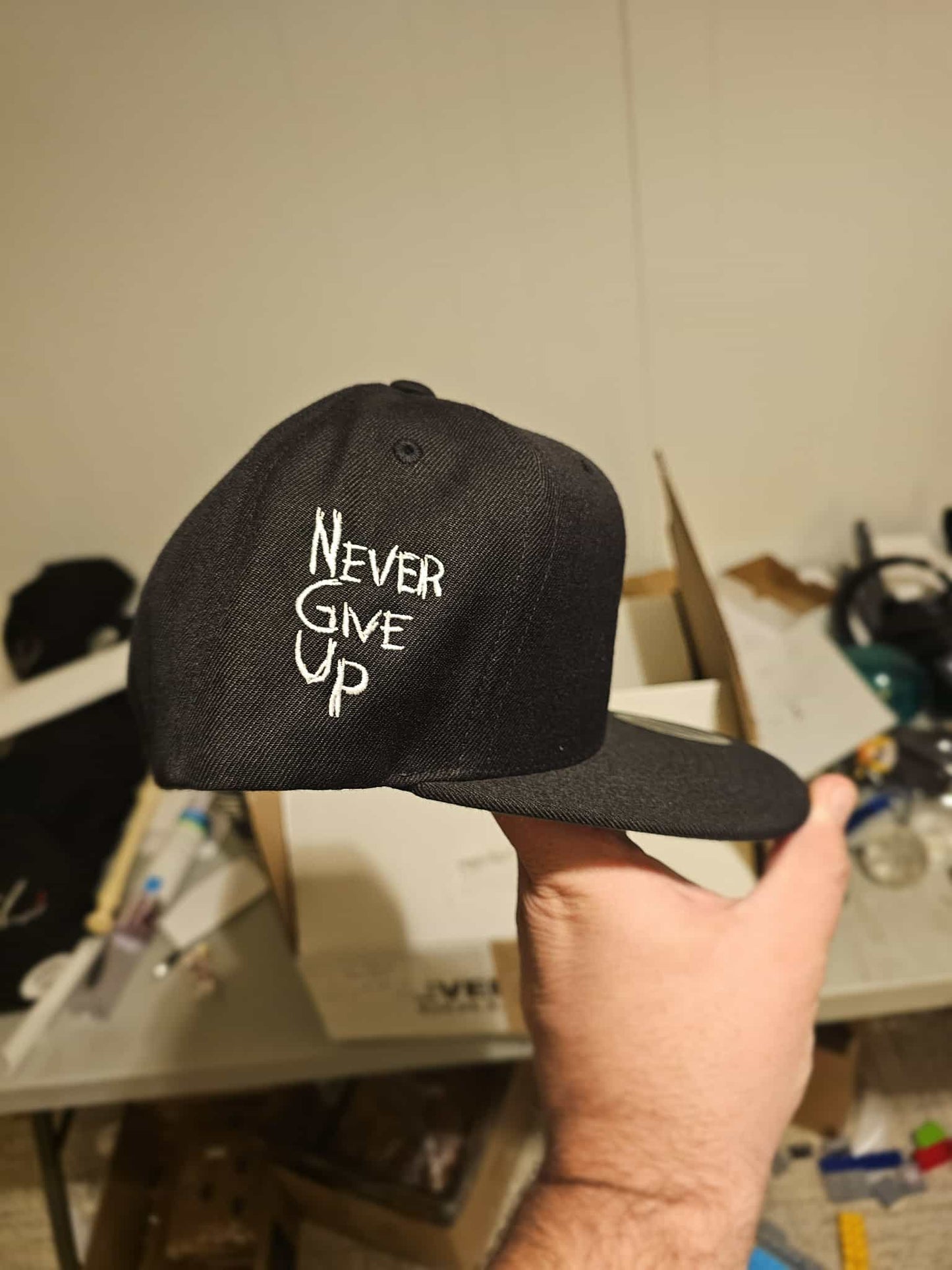 The Red Cardinal “NEVER GIVE UP” Snapback Caps