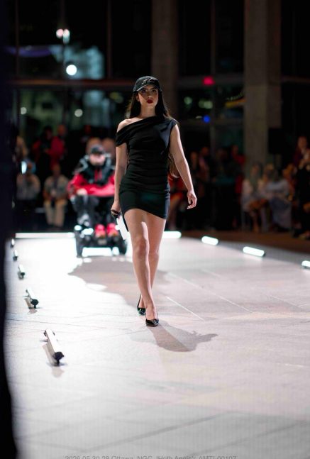 Load video: Video of the Ottawa Fashion Week Runway 2026 showcase at the Bronson Center.